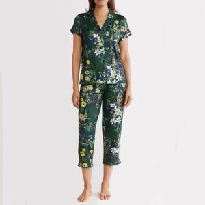 Ted Baker London Floral Pajama Set - Green and Yellow
